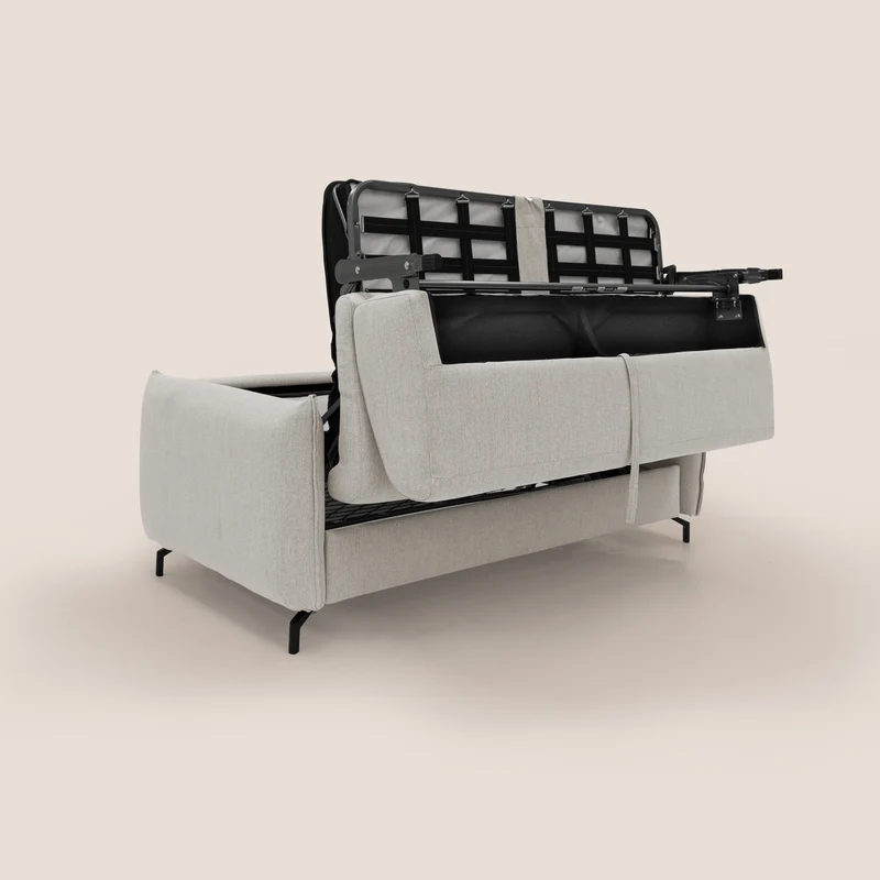 Scarlet canapé convertible en tissu mixte coton imperméable T19 crème