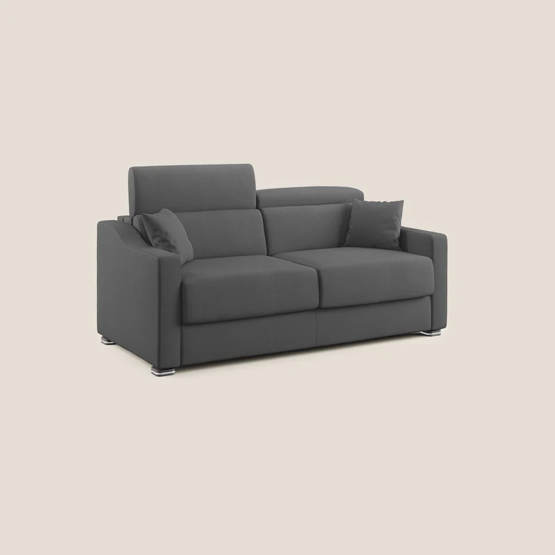 Amber canapé-lit double en tissu détachable T05 anthracite