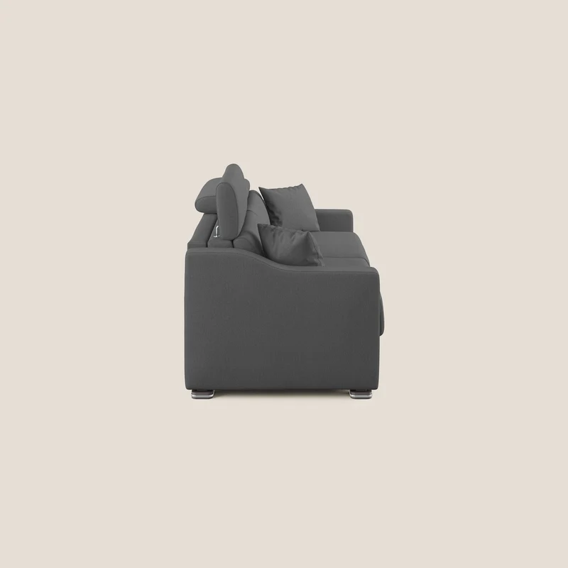 Amber canapé-lit double en tissu détachable T05 anthracite