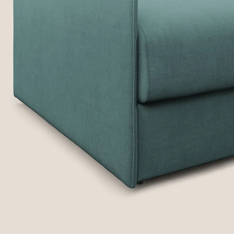 Evans fauteuil convertible en tissu imperméable T02 bleu canard