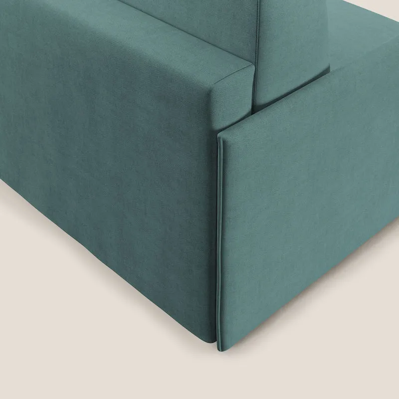 Evans fauteuil convertible en tissu imperméable T02 bleu canard
