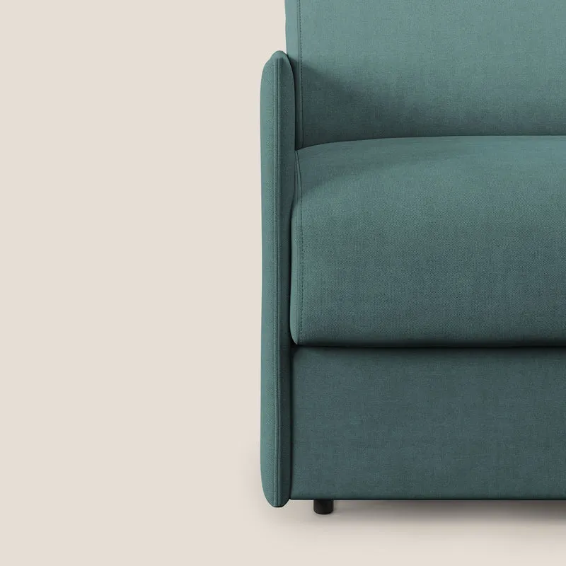 Evans fauteuil convertible en tissu imperméable T02 bleu canard