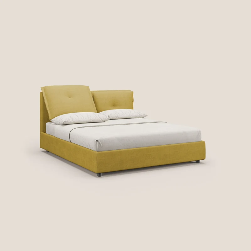 Travis lit coffre avec coussins capitonnés amovibles en tissu imperméable T02 jaune