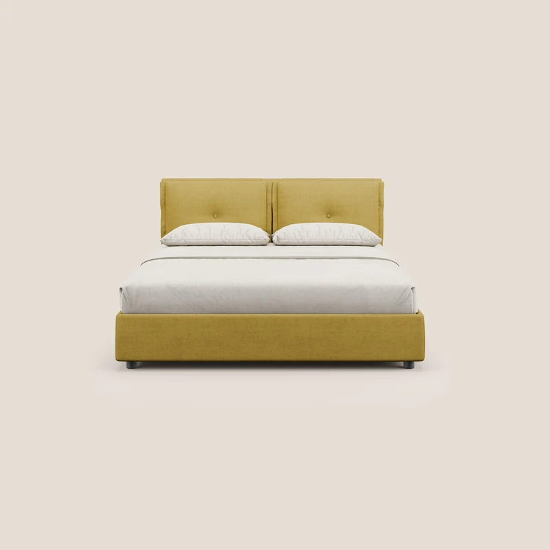 Travis lit coffre avec coussins capitonnés amovibles en tissu imperméable T02 jaune