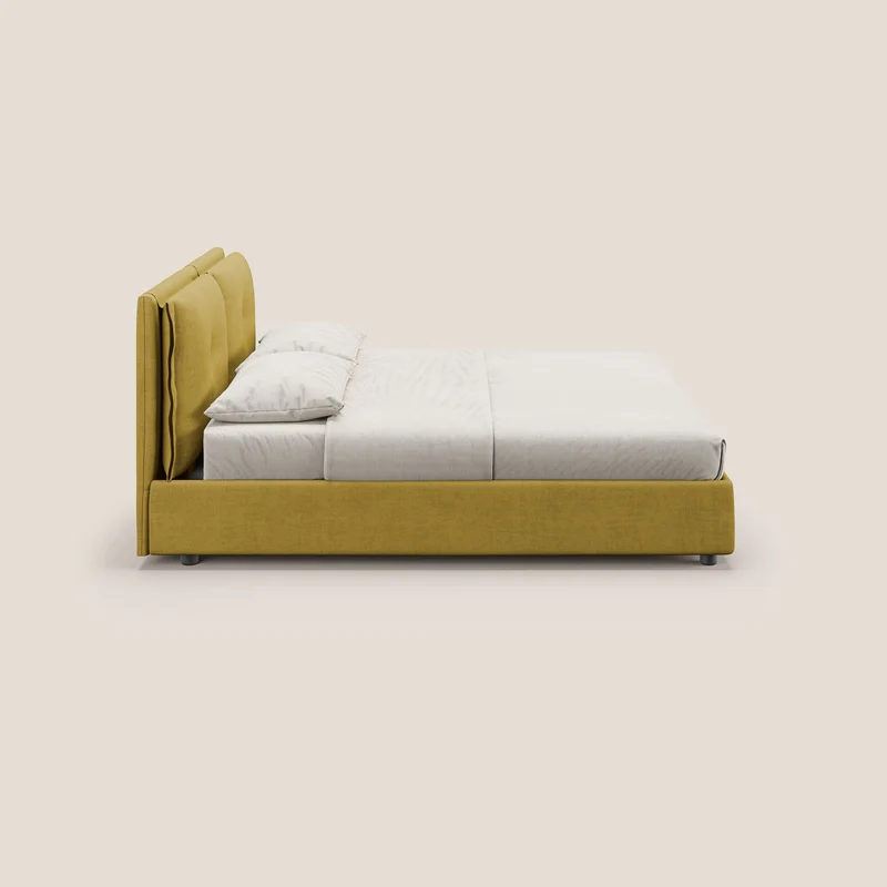 Travis lit coffre avec coussins capitonnés amovibles en tissu imperméable T02 jaune