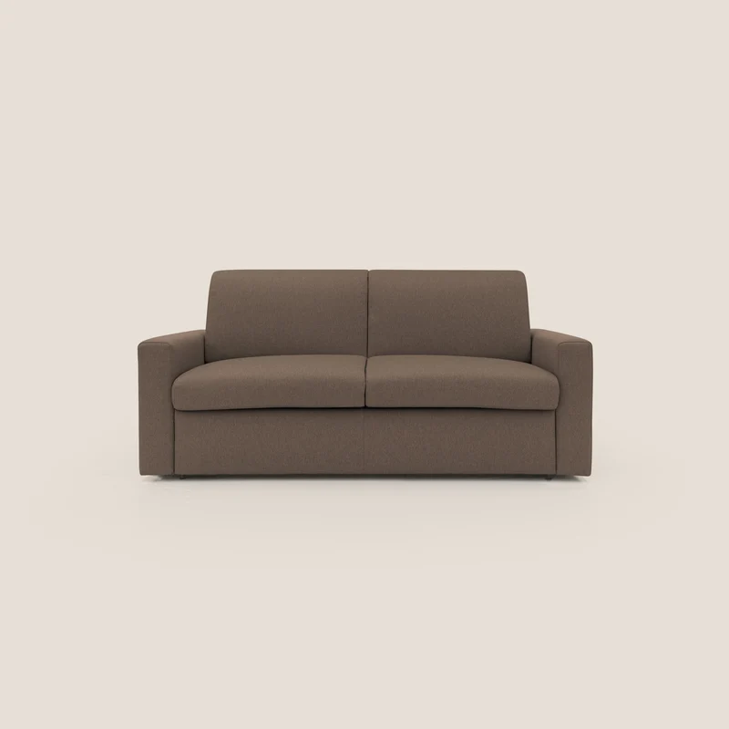 Kansas Canapé lit convertible h20 cm en tissu imperméable T13 marron
