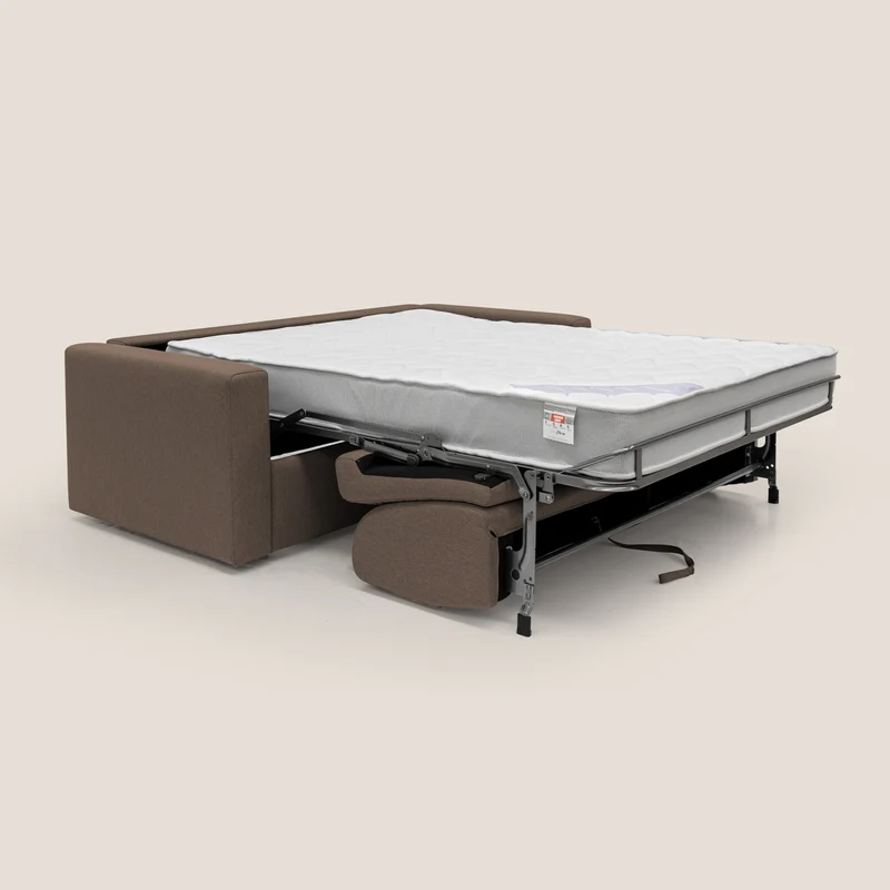 Kansas Canapé lit convertible h20 cm en tissu imperméable T13 marron