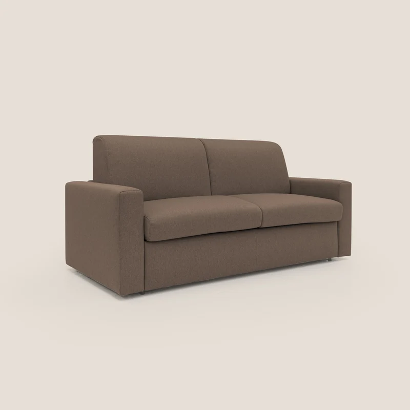 Kansas Canapé lit convertible h20 cm en tissu imperméable T13 marron