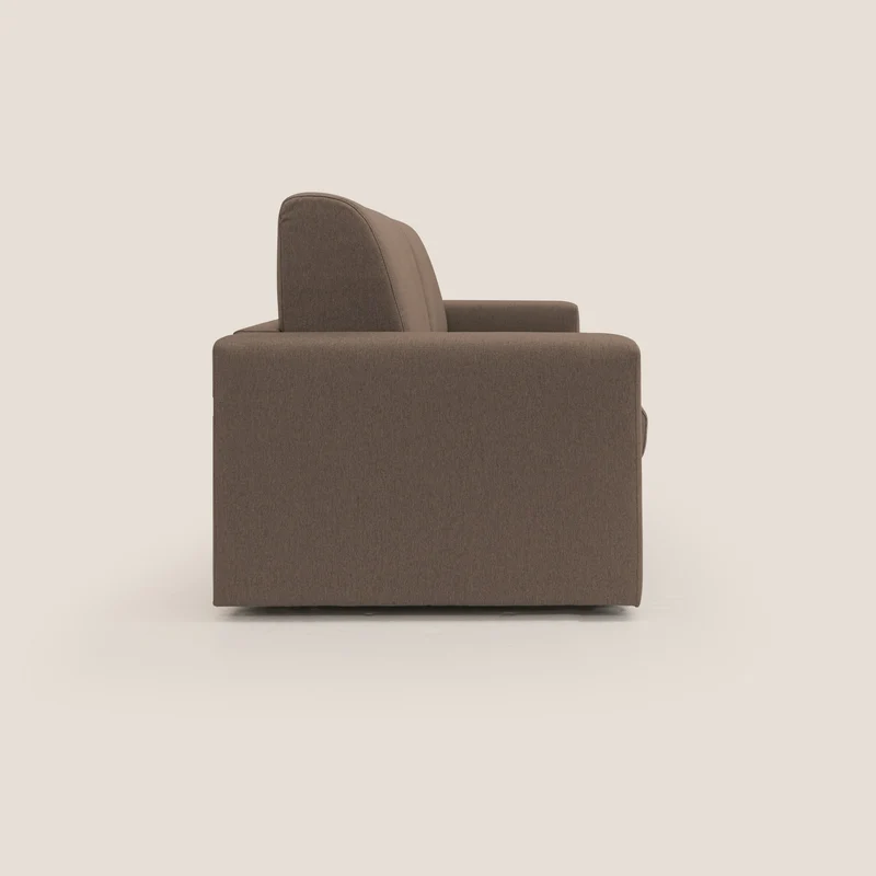 Kansas Canapé lit convertible h20 cm en tissu imperméable T13 marron
