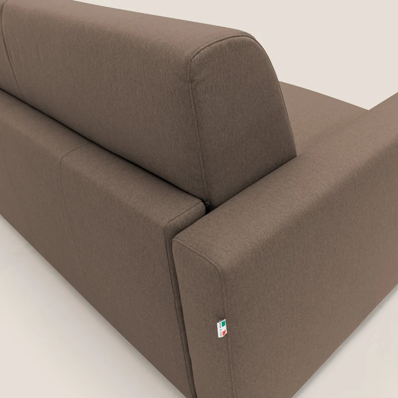 Kansas Canapé lit convertible h20 cm en tissu imperméable T13 marron