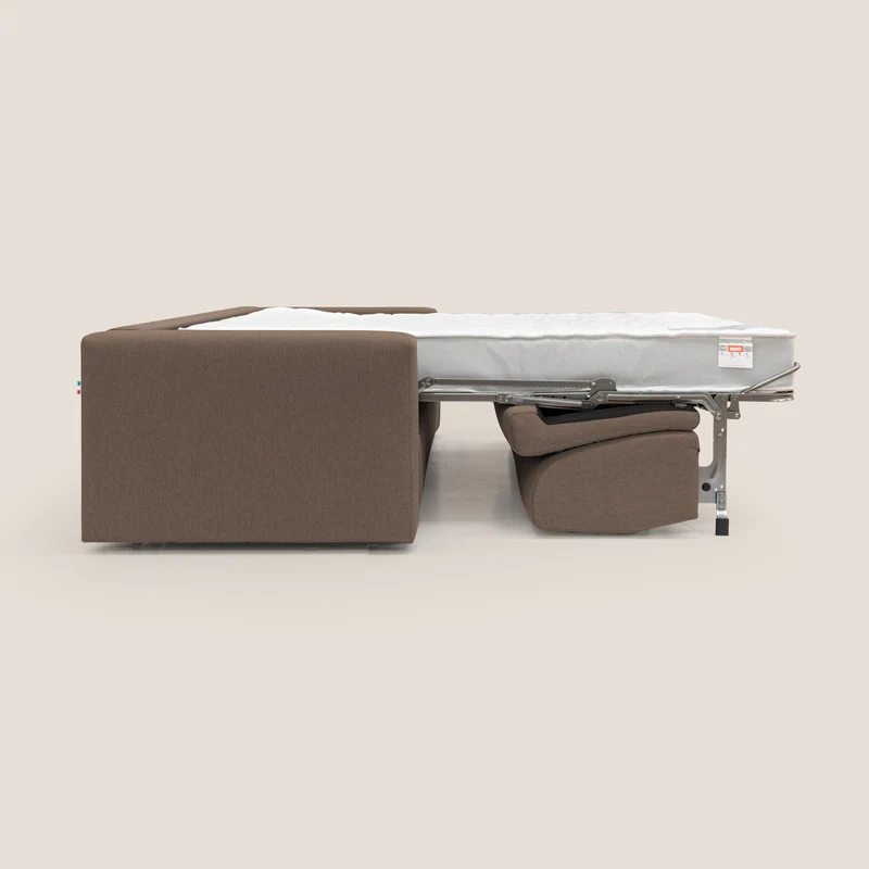 Kansas Canapé lit convertible h20 cm en tissu imperméable T13 marron