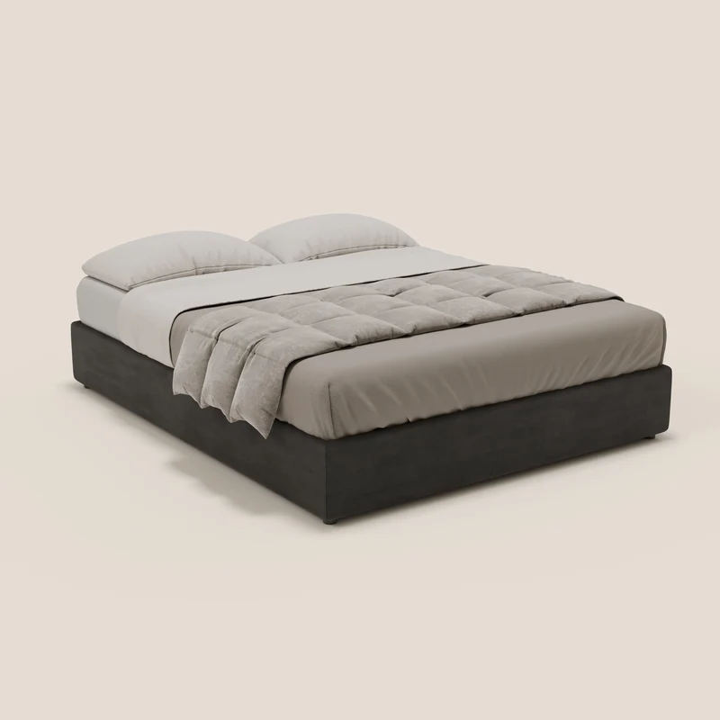 Ina sommier avec ample coffre en microfibre détachable et imperméable T11 noir