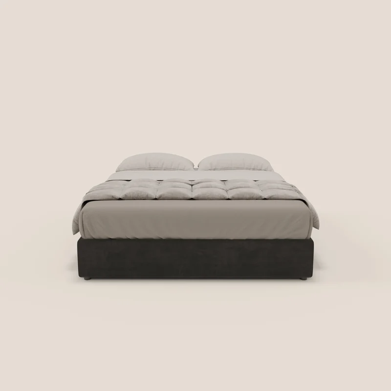 Ina sommier avec ample coffre en microfibre détachable et imperméable T11 noir