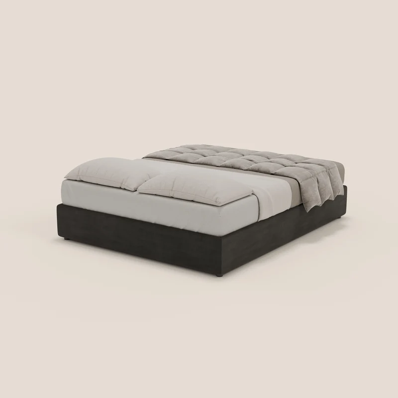 Ina sommier avec ample coffre en microfibre détachable et imperméable T11 noir