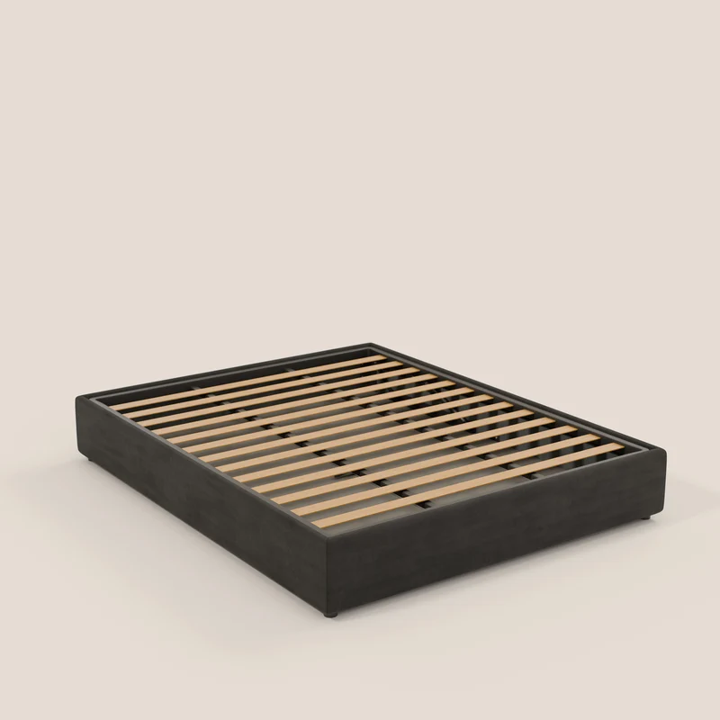 Ina sommier avec ample coffre en microfibre détachable et imperméable T11 noir