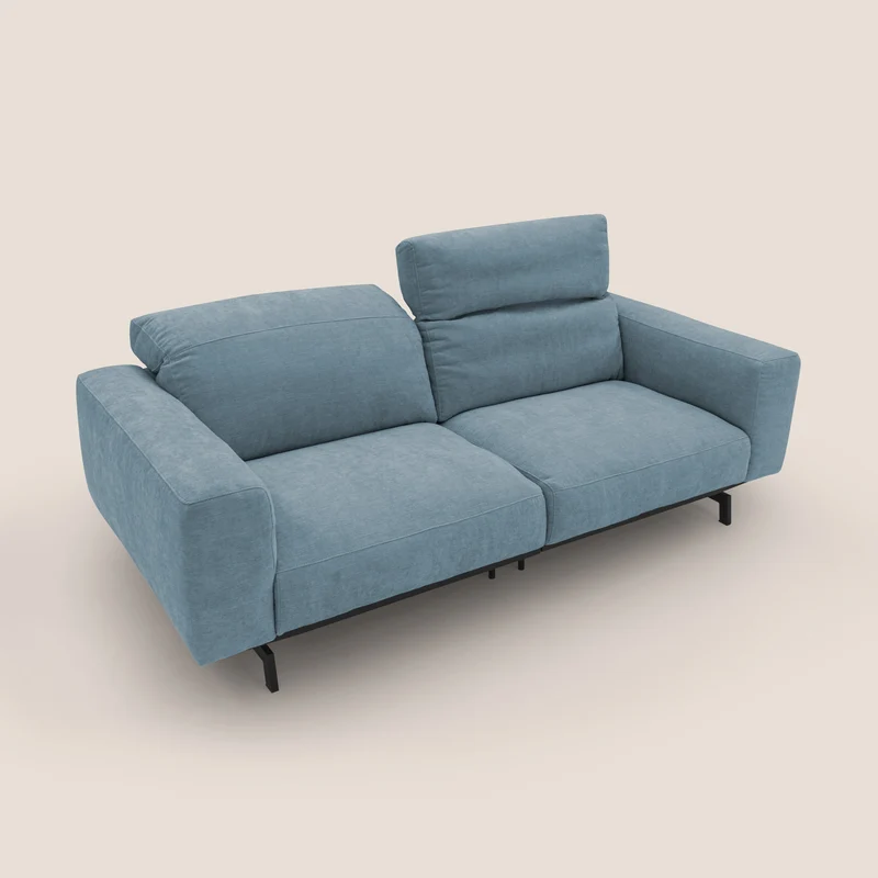 Sakura Canapé modulable en tissu flammé doux et imperméable T14 sucre glace