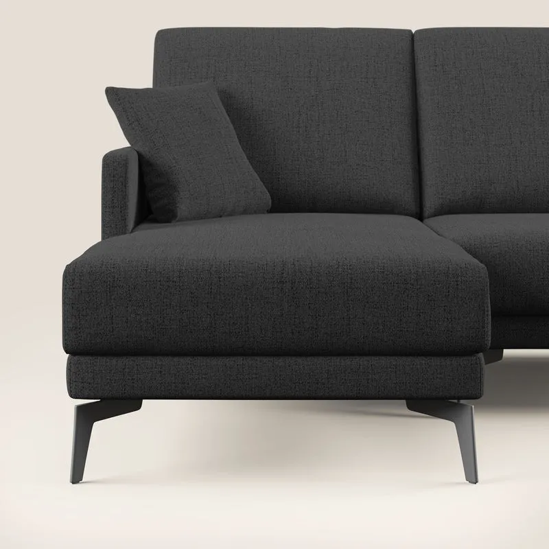 Saturno canapé panoramique moderne en tissu doux imperméable T03 anthracite