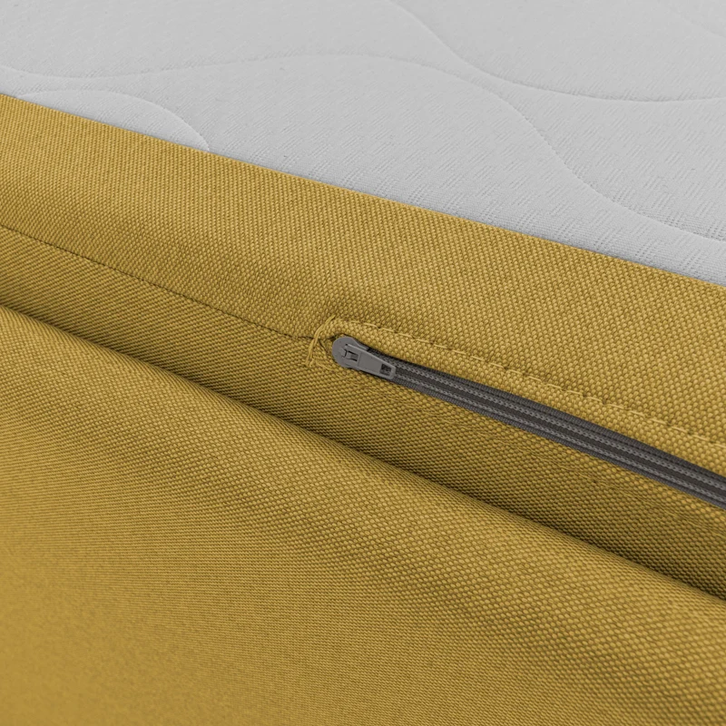 Brenta Canapé duplex avec lits jumeaux et tissu effet coton imperméable T13 jaune