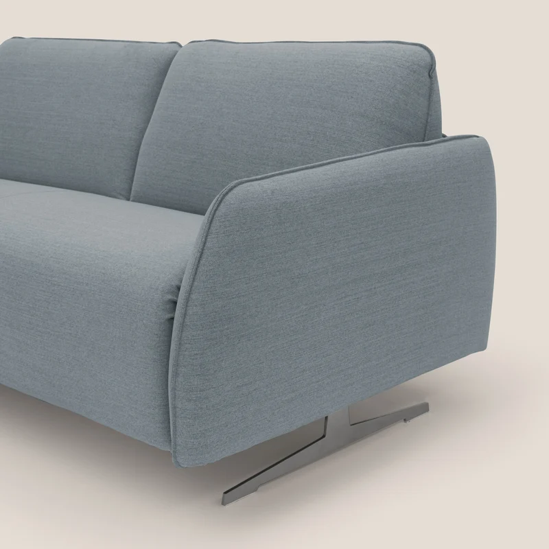 Texas Canapé convertible matrimonial moderne en tissu imperméable T19 bleu pastel