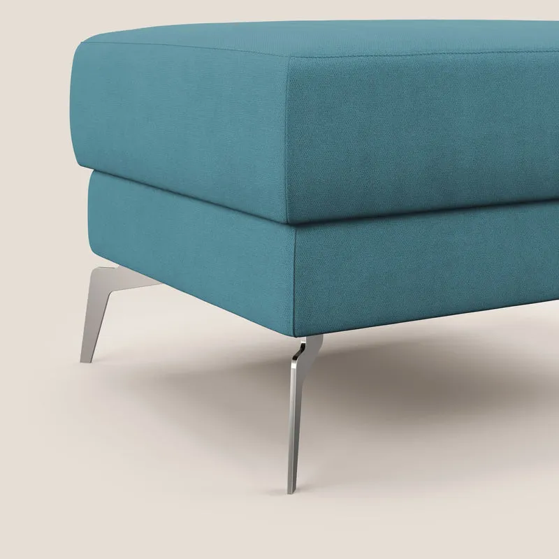Star Pouf avec pieds hauts en tissu imperméable T02 bleu ciel