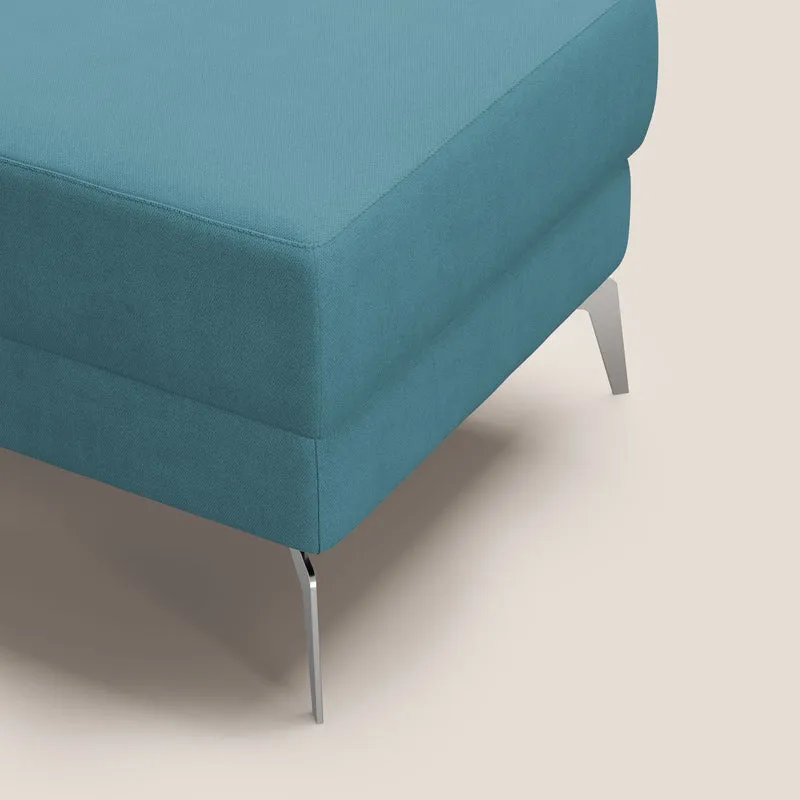 Star Pouf avec pieds hauts en tissu imperméable T02 bleu ciel