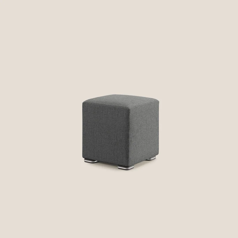 Cube pouf en tissu doux imperméable FELIS T03 gris