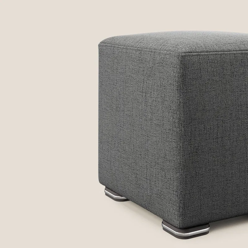Cube pouf en tissu doux imperméable FELIS T03 gris