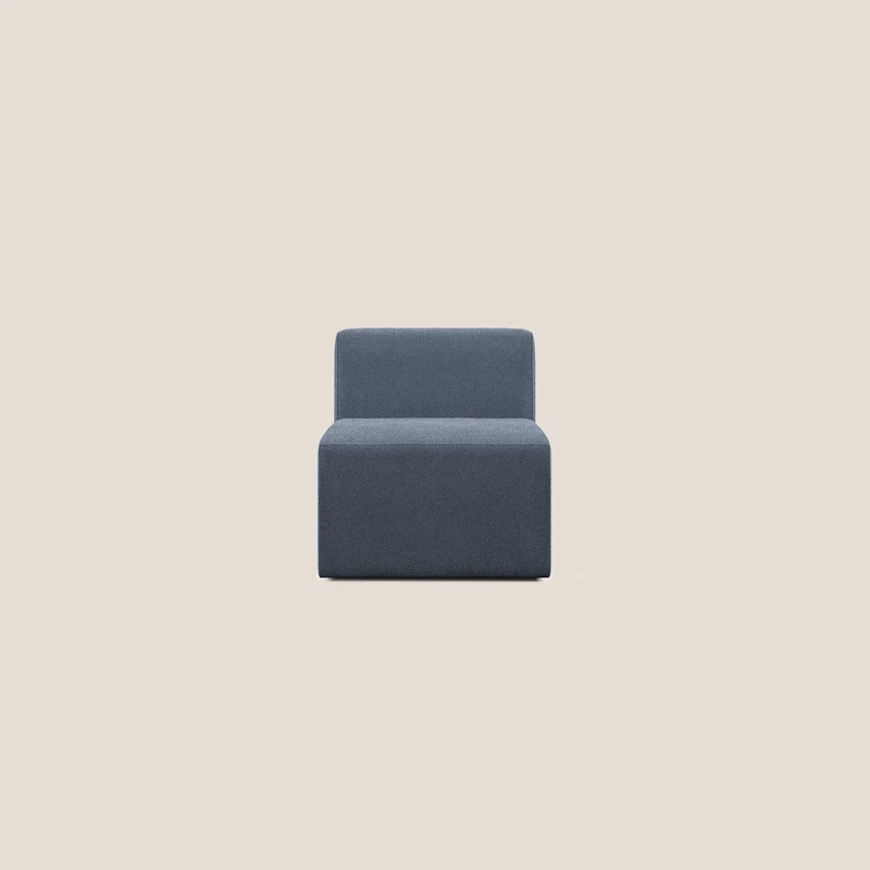 Nettuno module de fauteuil central en bouclette douce T07 bleu