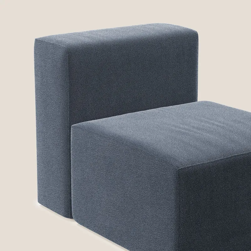 Nettuno module de fauteuil central en bouclette douce T07 bleu