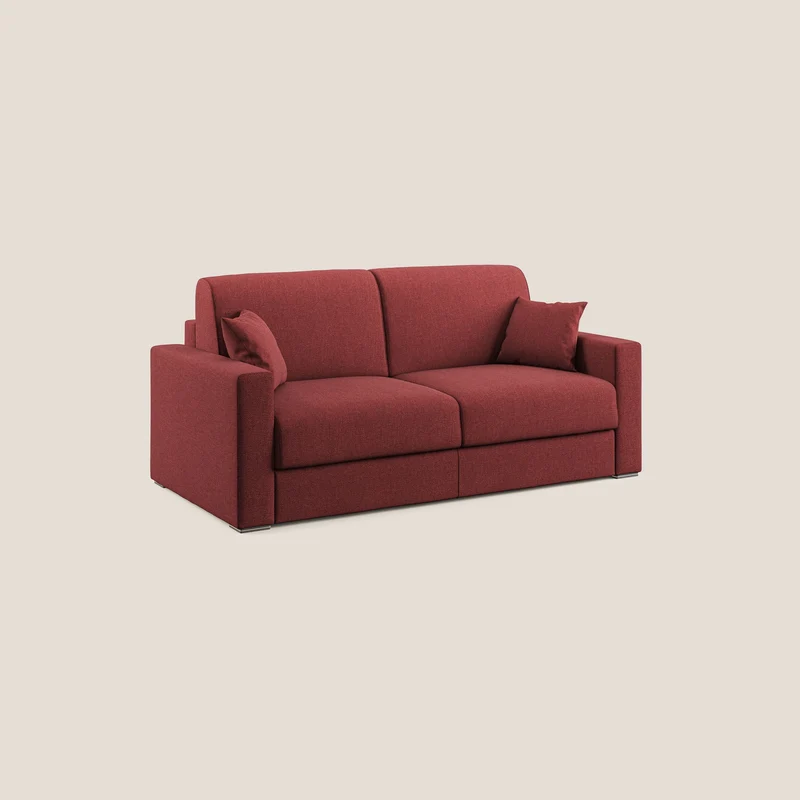 Best canapé lit convertible en tissu détachable QuickClean T08 rouge