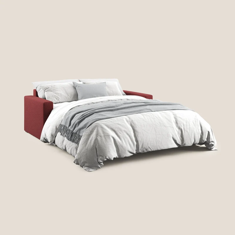 Best canapé lit convertible en tissu détachable QuickClean T08 rouge