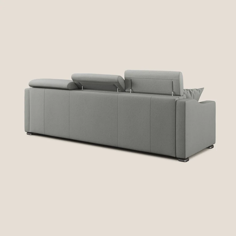 Canapé-lit d’angle Amber en tissu anti-taches T05 gris