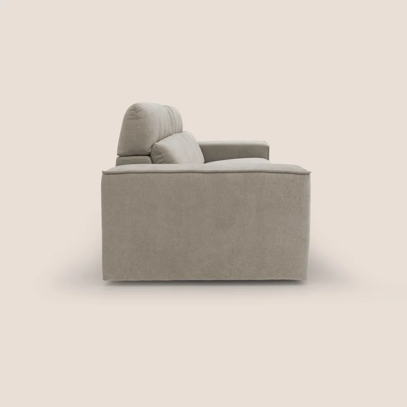 Clark Canapé modulable avec option relax électrique en tissu imperméable et détachable T17 beige