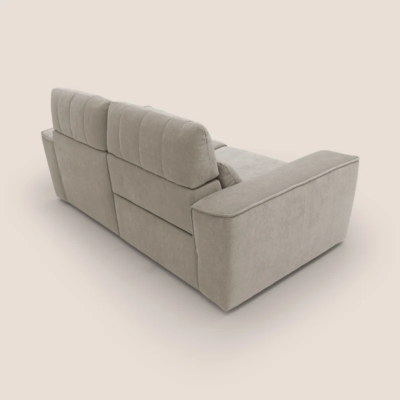 Clark Canapé modulable avec option relax électrique en tissu imperméable et détachable T17 beige