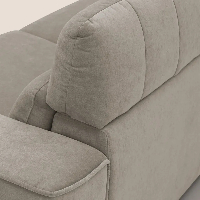 Clark Canapé modulable avec option relax électrique en tissu imperméable et détachable T17 beige
