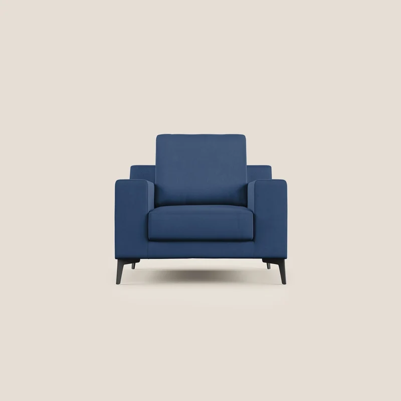 Prestige fauteuil moderne en microfibre détachable T11 bleu