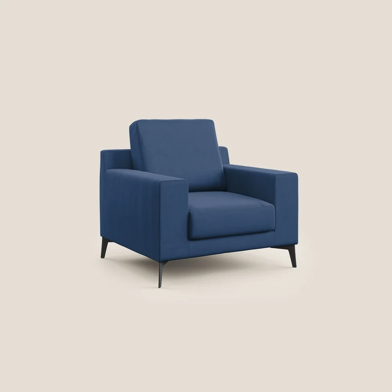 Prestige fauteuil moderne en microfibre détachable T11 bleu