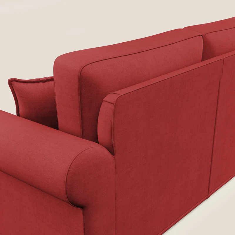 Lady canapé classique en plume d'oie réalisé avec un tissu imperméable T02 rouge