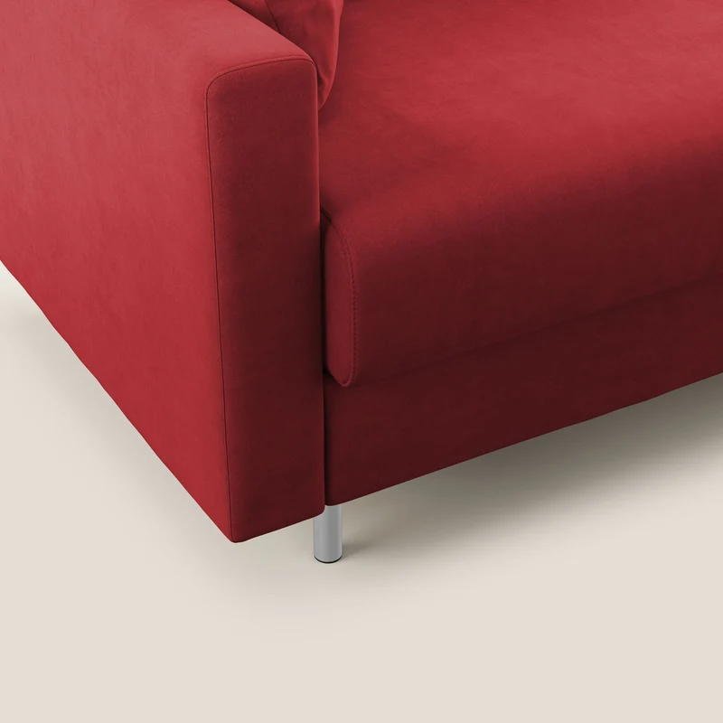 Megan canapé d'angle convertible en microfibre détachable T11 rouge