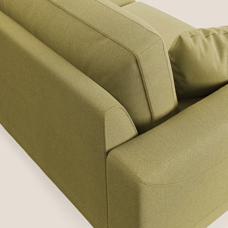 Dorian canapé d'angle moderne en tissu doux anti-tache T05 jaune