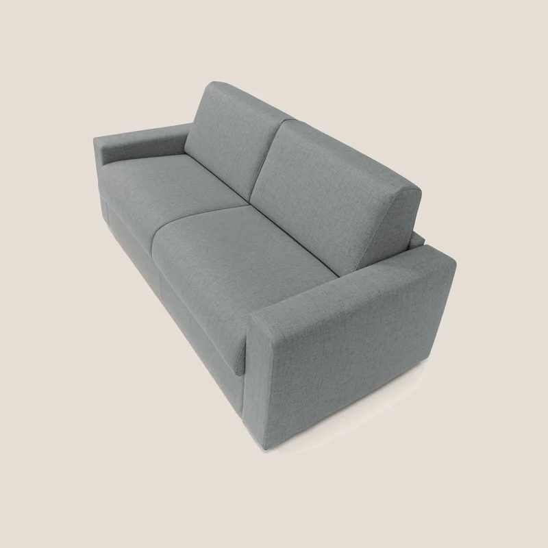 Nixon Canapé convertible avec matelas 20cm en tissu imperméable T03 gris