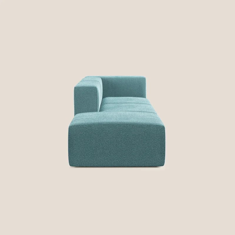 Nettuno canapé moderne modulable en bouclette douce T07 bleu clair