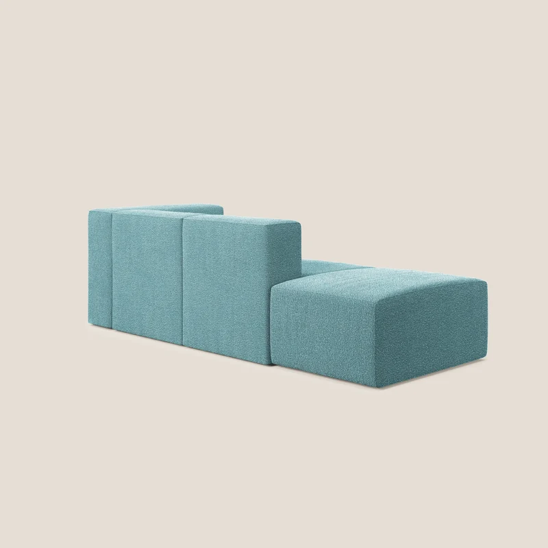 Nettuno canapé moderne modulable en bouclette douce T07 bleu clair