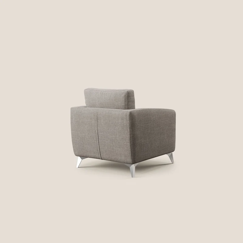 Orione fauteuil en tissu doux imperméable entrelacé T06 Taupe tortora