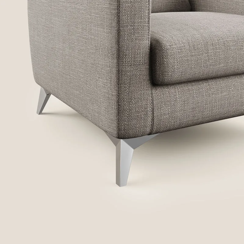 Orione fauteuil en tissu doux imperméable entrelacé T06 Taupe tortora