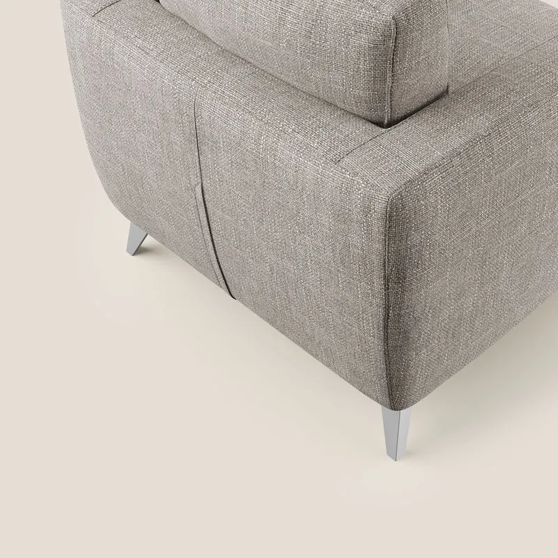Orione fauteuil en tissu doux imperméable entrelacé T06 Taupe tortora