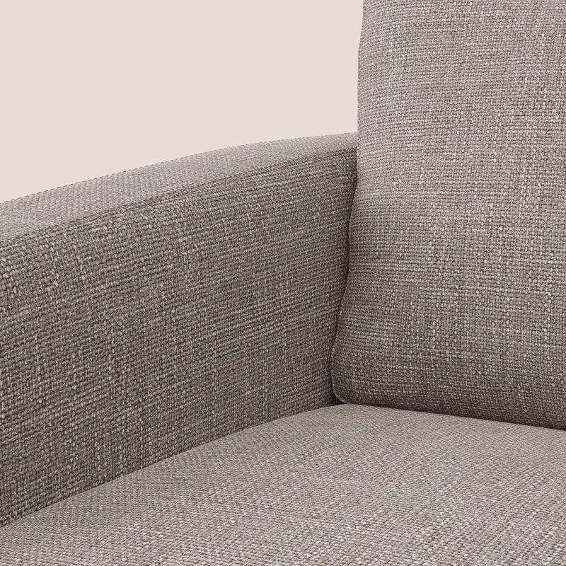Orione fauteuil en tissu doux imperméable entrelacé T06 Taupe tortora