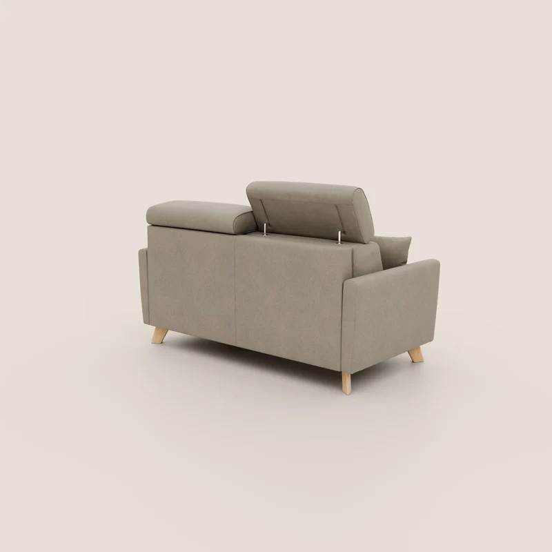 Francy canapé convertible avec têtières réglables en tissu détachable T17 beige