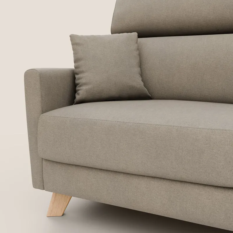 Francy canapé convertible avec têtières réglables en tissu détachable T17 beige