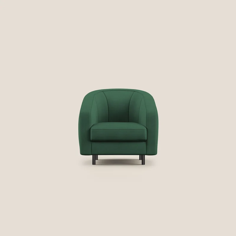 Pandora Fauteuil en tissu doux imperméable T02 vert